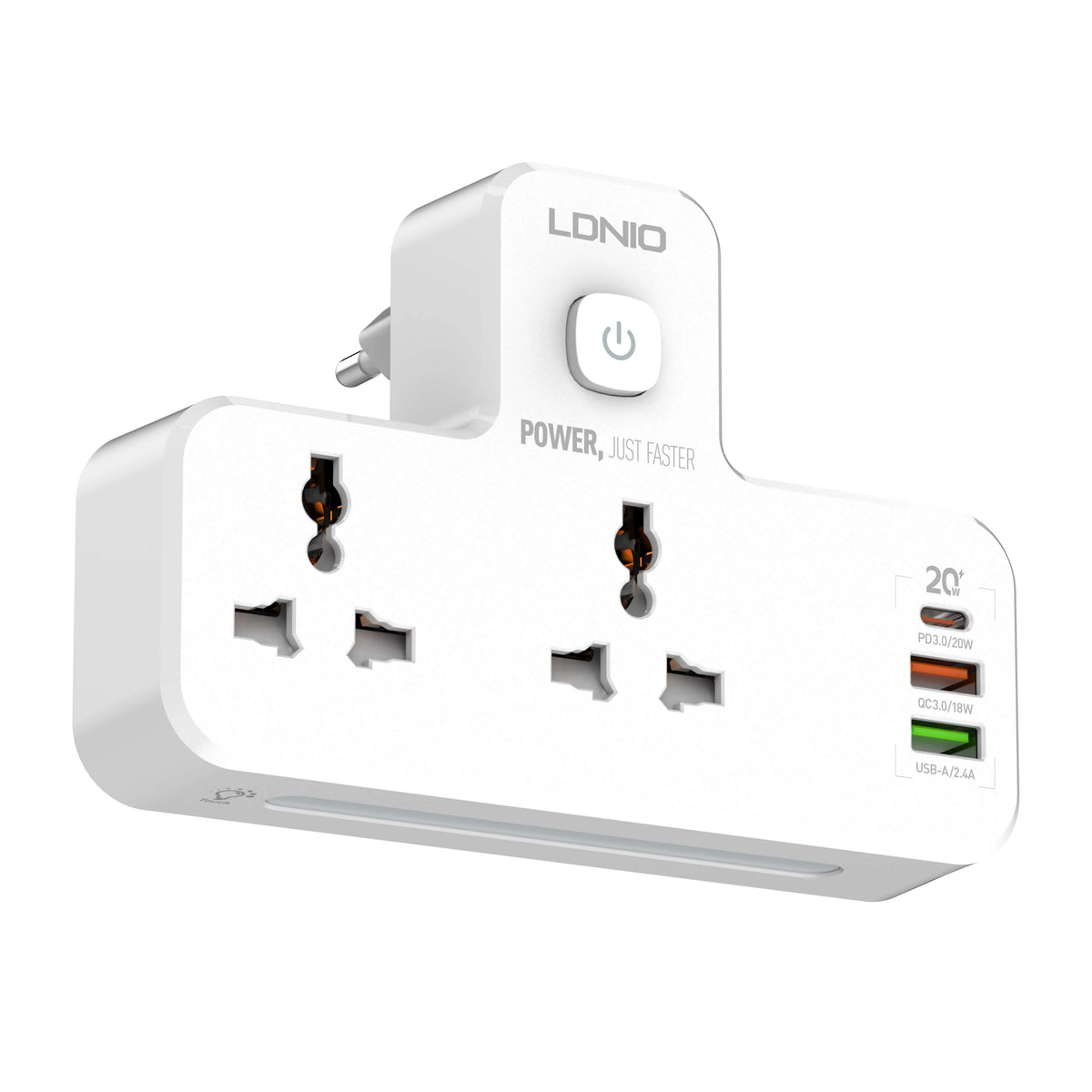 LDNIO 2 AC Outlets Portable Extension Power Socket SC2311