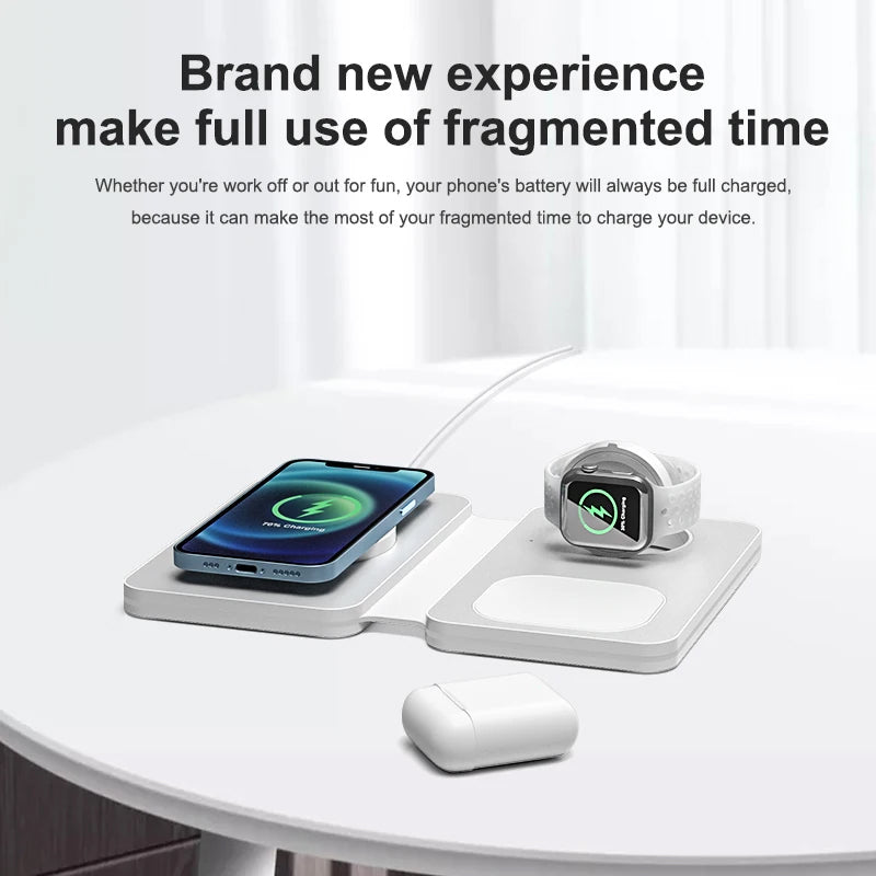T5 3-in-1 Folding Magnetic Wireless Charge
