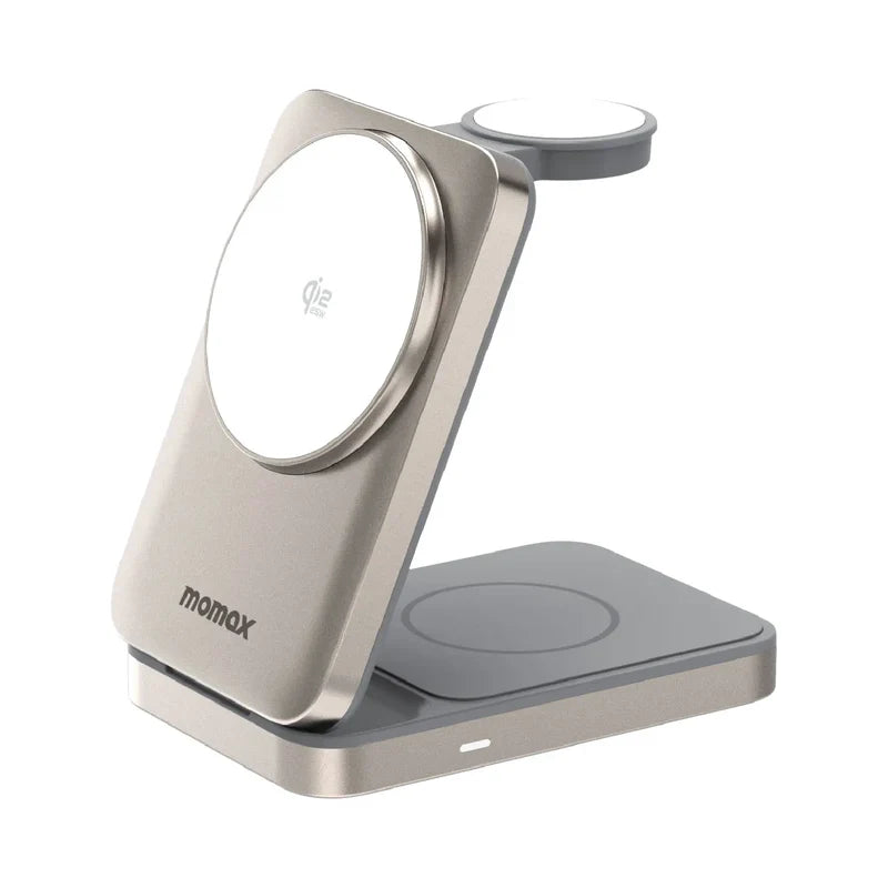 Momax 1-Charge Q.Port² Qi2 25W 3-in-1 Magnetic Wireless Charging Stand