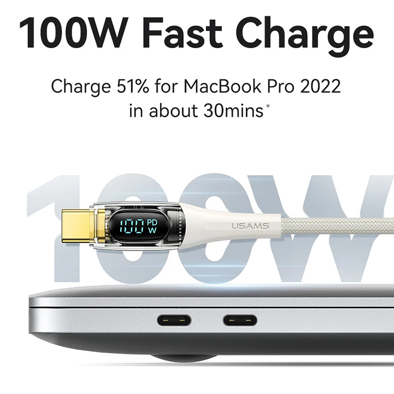 USAMS us-sj616 PD100W C+A to C+L+M 6in1 Fast Charging & Data Cable