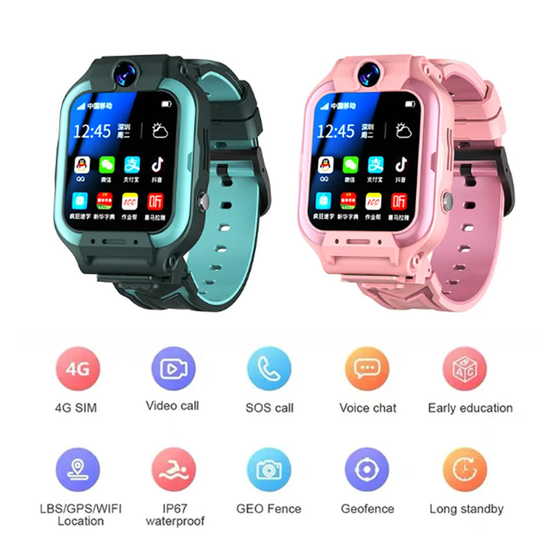 C85 Smart Watch for kids with GPS Tracker, 4G Video & Phone Call with 360° Rotation