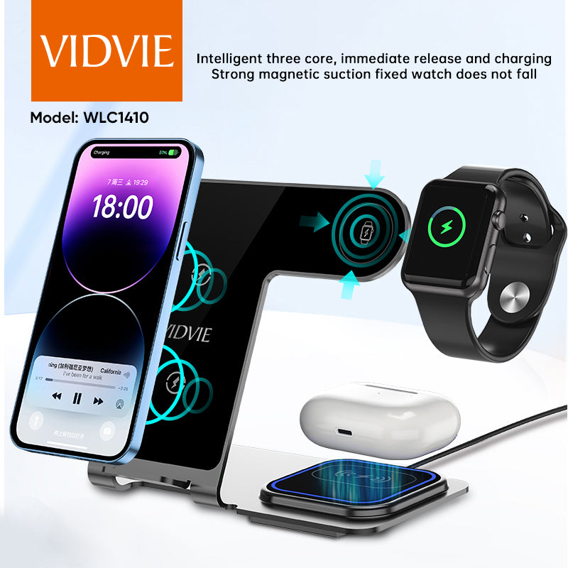 VIDVIE WLC1410 3 in 1 Magnetic Charger