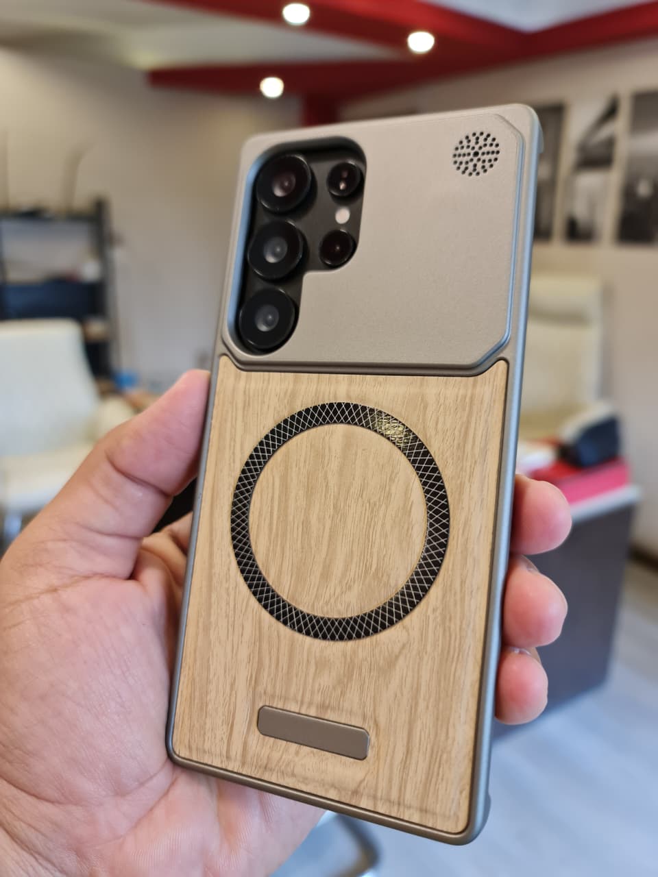 Elegant wooden case For Samsung