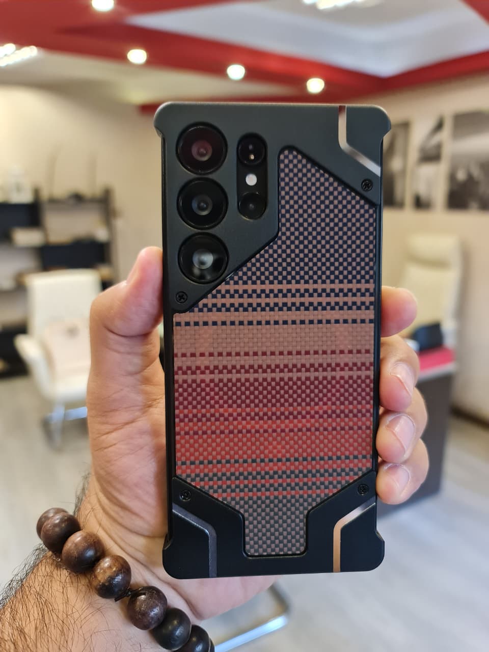 Gorgeous metal carbon case For Samsung