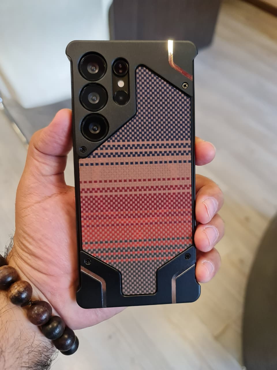 Gorgeous metal carbon case For Samsung