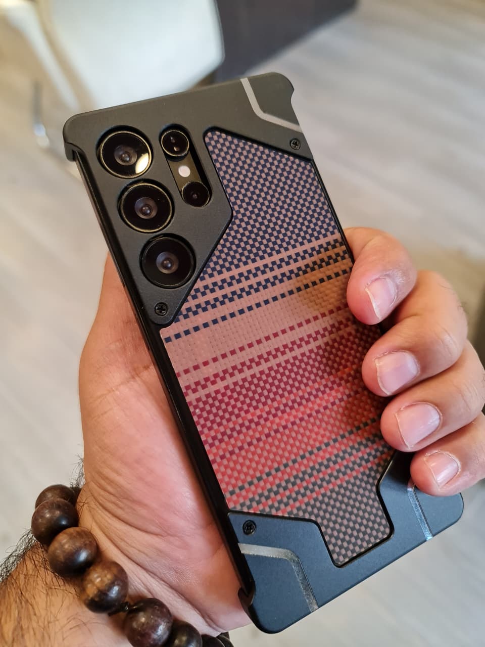 Gorgeous metal carbon case For Samsung