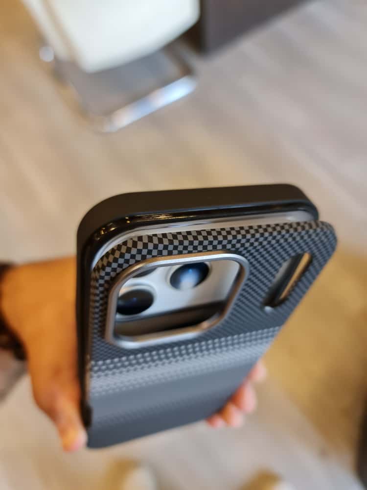 Twin Side Carbon Fiber Magsafe Phone Case (Grey)