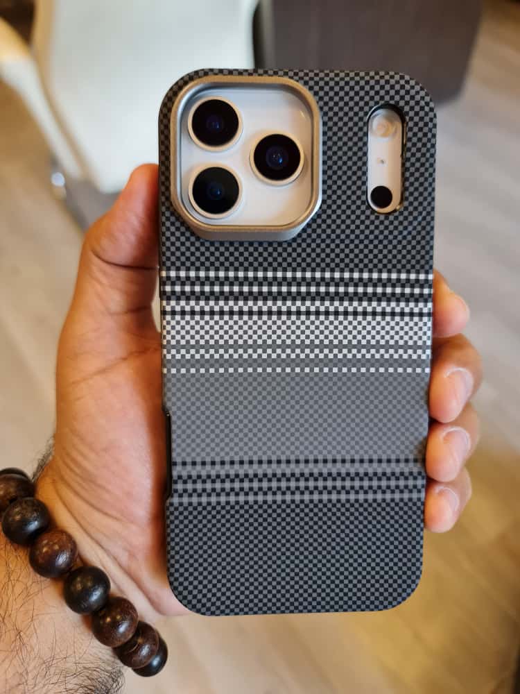 Twin Side Carbon Fiber Magsafe Phone Case (Grey)