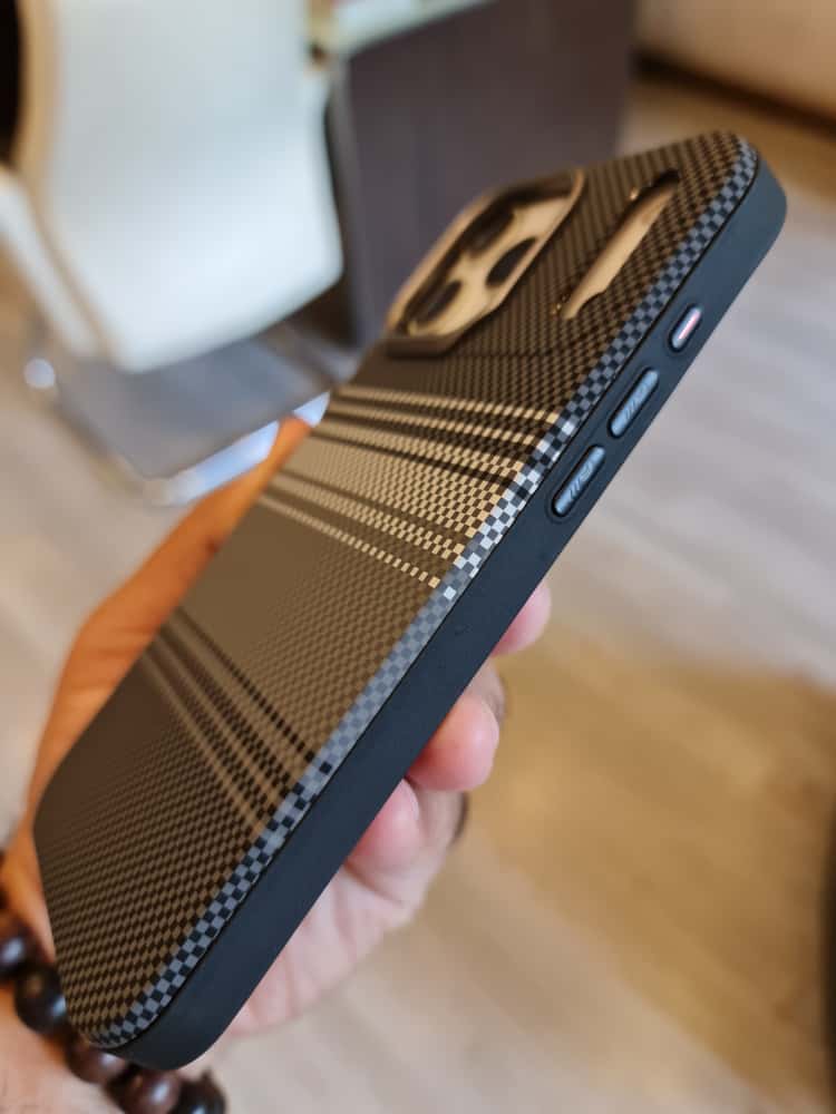 Twin Side Carbon Fiber Magsafe Phone Case (Grey)