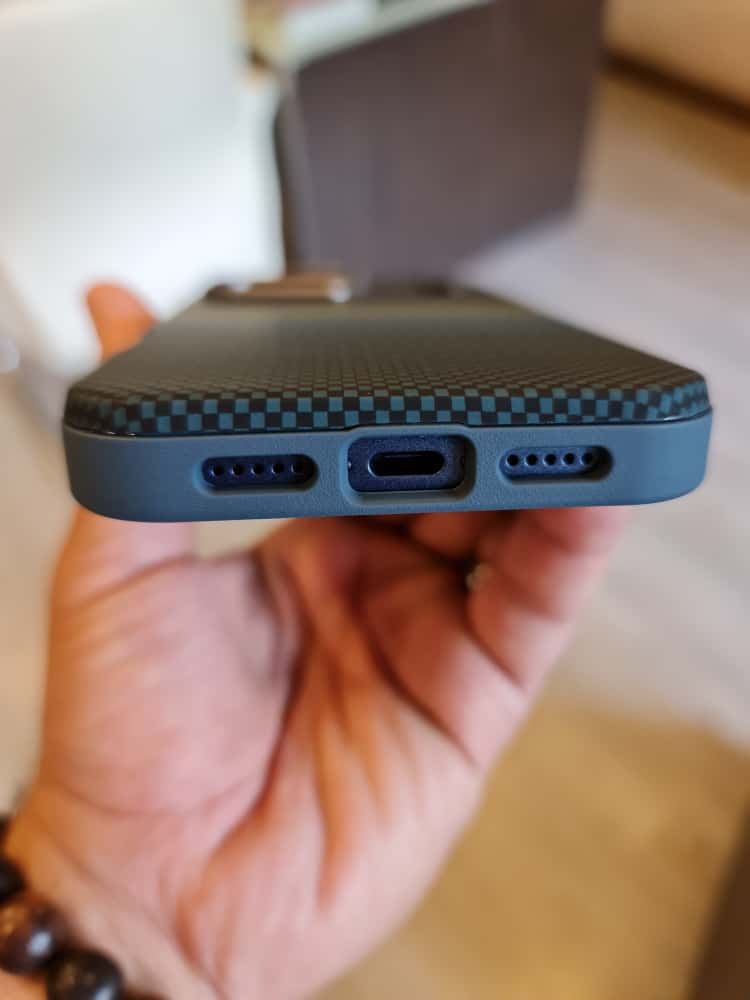 Twin Side Carbon Fiber Magsafe Phone Case (Blue)