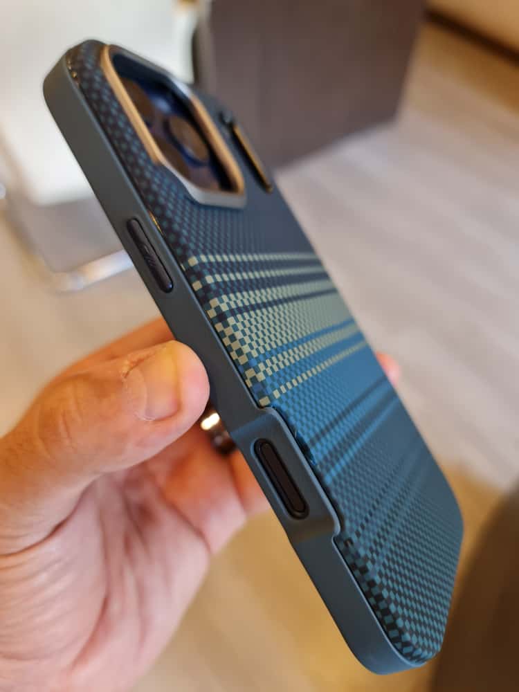 Twin Side Carbon Fiber Magsafe Phone Case (Blue)