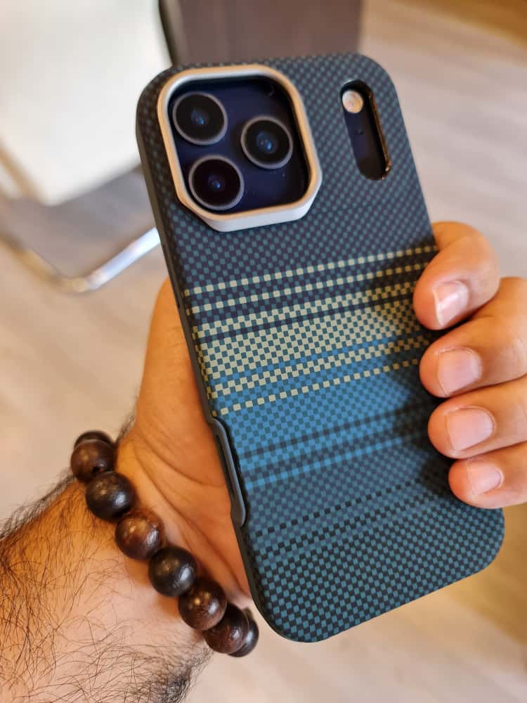 Twin Side Carbon Fiber Magsafe Phone Case (Blue)