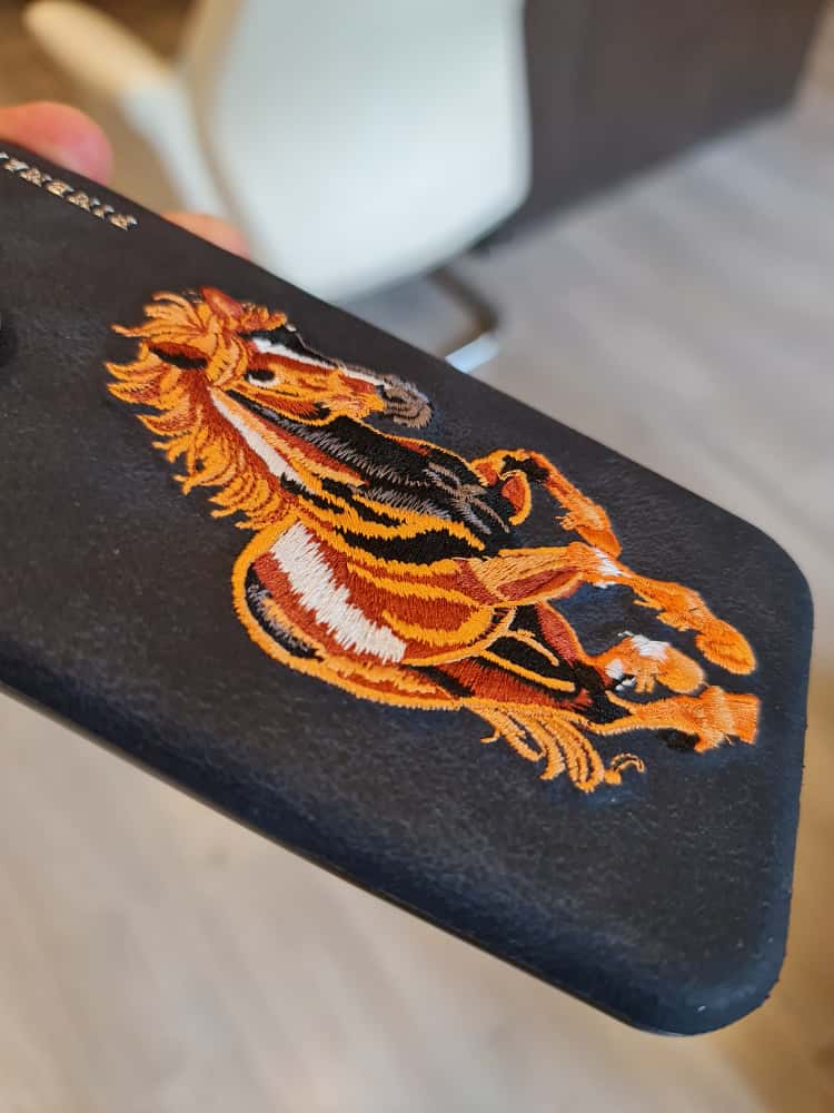 RMBMAX Embroidery Leather  Frame Lens Case horse