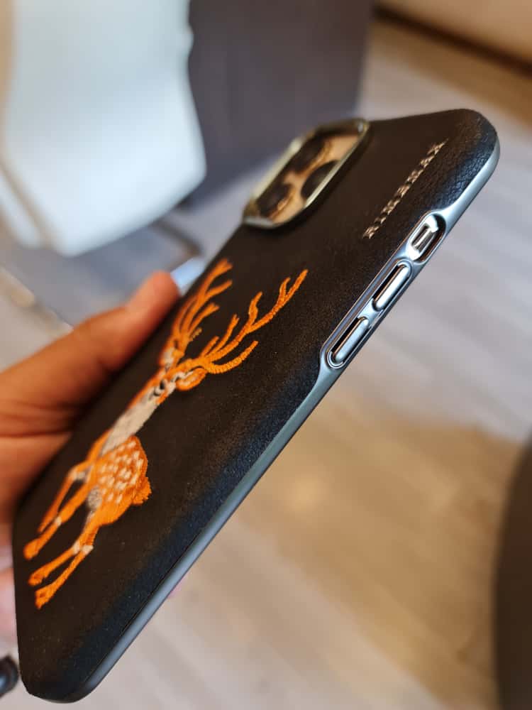 RMBMAX Embroidery Leather  Frame Lens Case deer