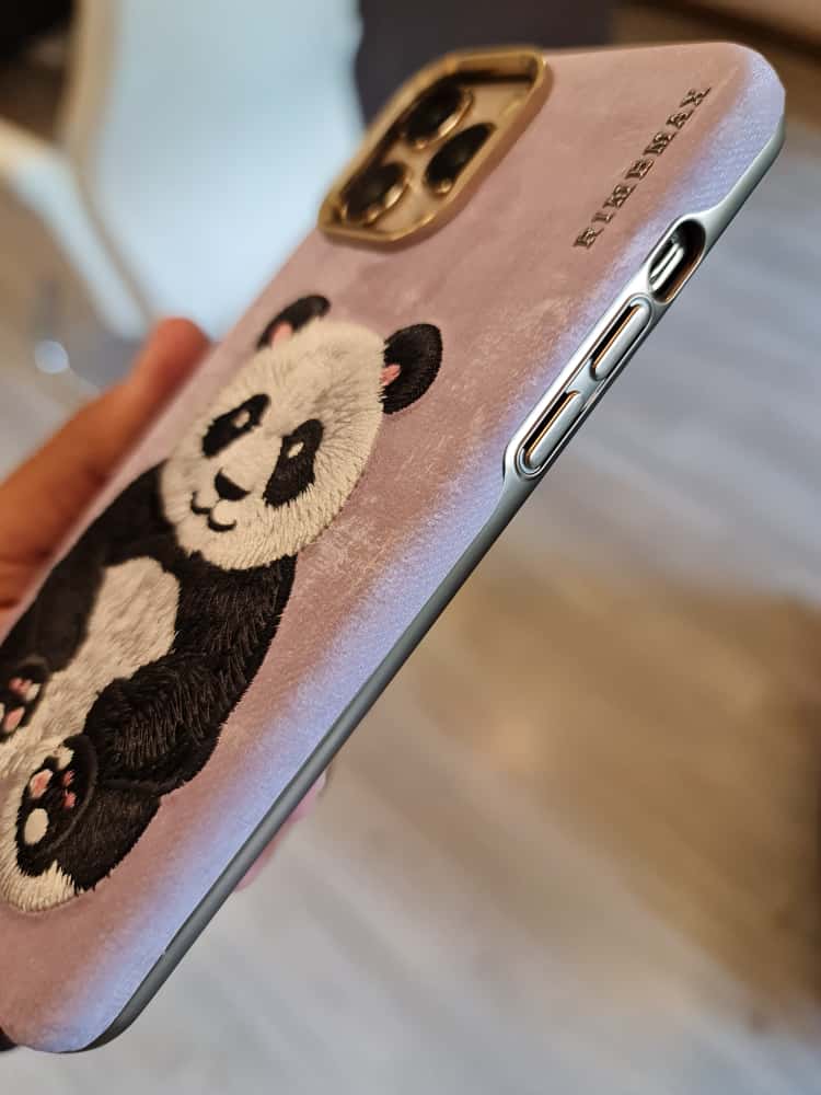 RMBMAX Embroidery Leather  Frame Lens Case Panda