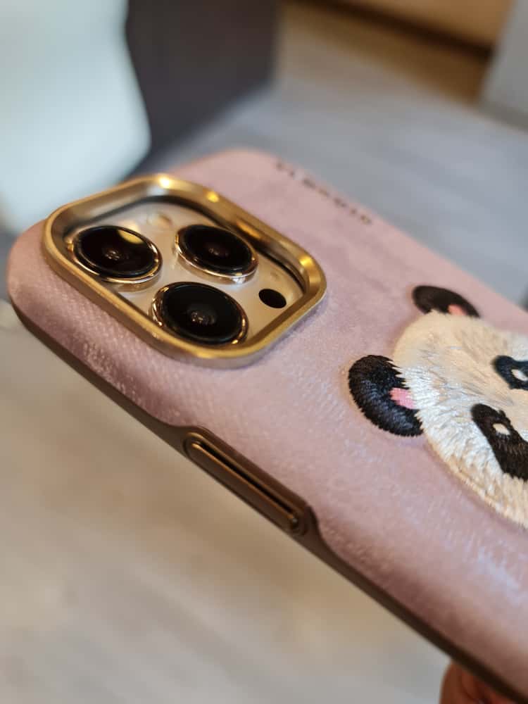 RMBMAX Embroidery Leather  Frame Lens Case Panda