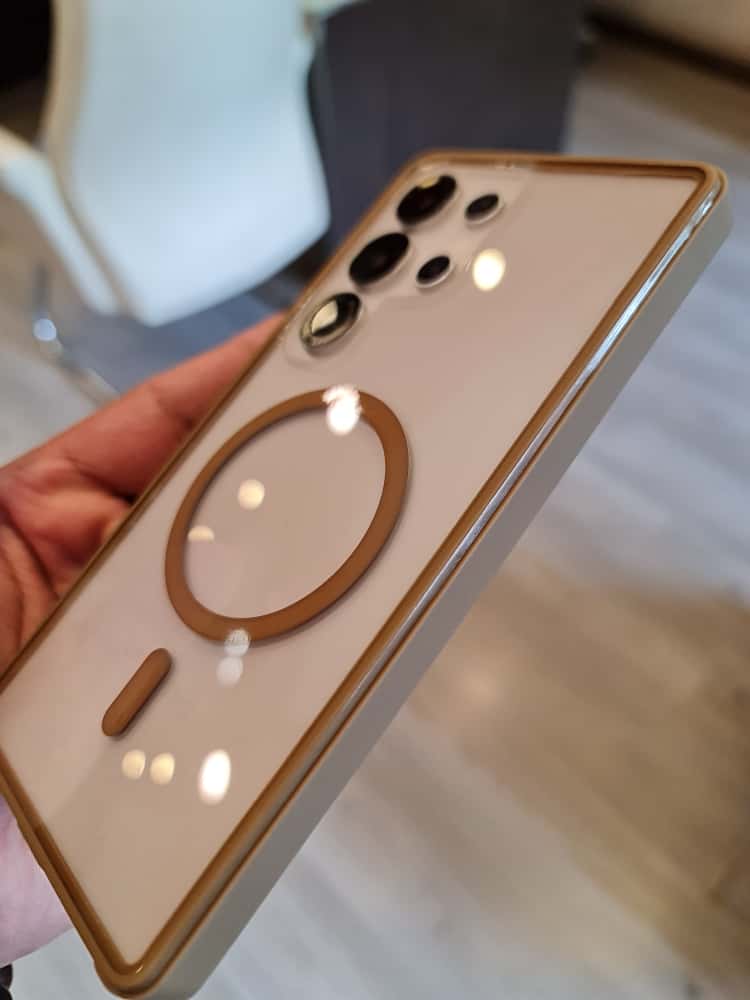 Twin Side Carbon Fiber Magsafe Phone Case For Samsung (Brown)