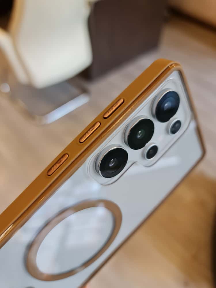 Twin Side Carbon Fiber Magsafe Phone Case For Samsung (Brown)