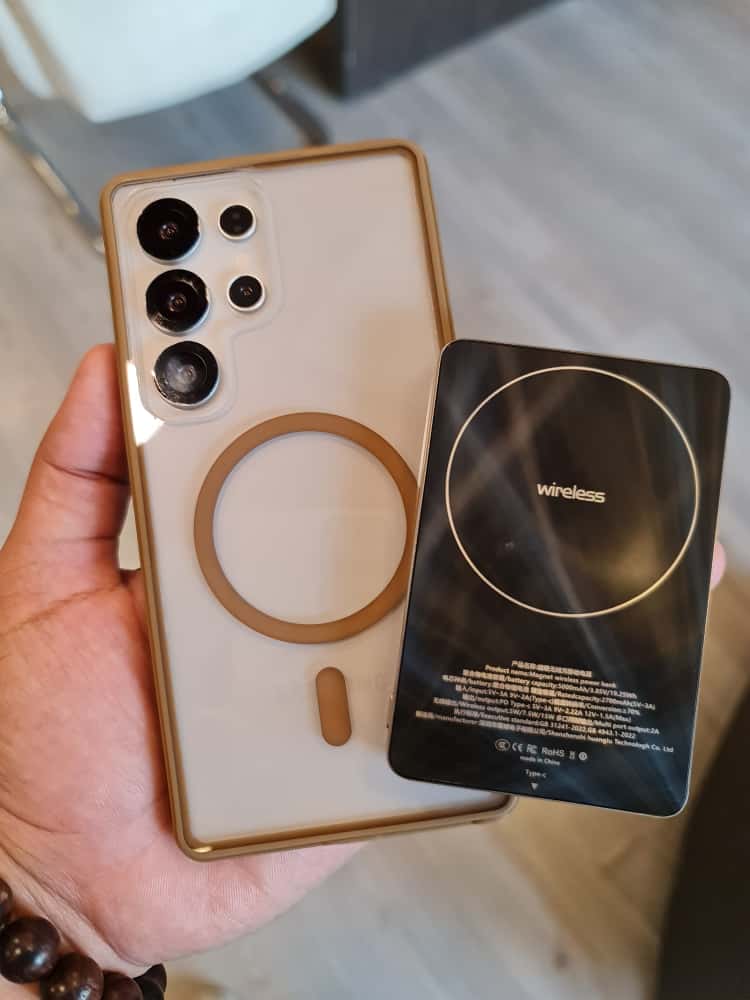 Twin Side Carbon Fiber Magsafe Phone Case For Samsung (Brown)