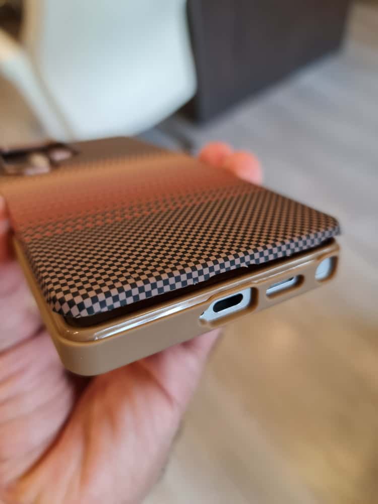 Twin Side Carbon Fiber Magsafe Phone Case For Samsung (Brown)