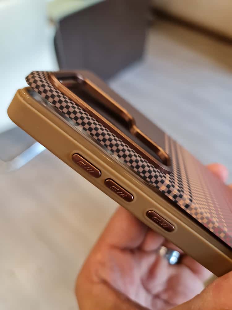 Twin Side Carbon Fiber Magsafe Phone Case For Samsung (Brown)