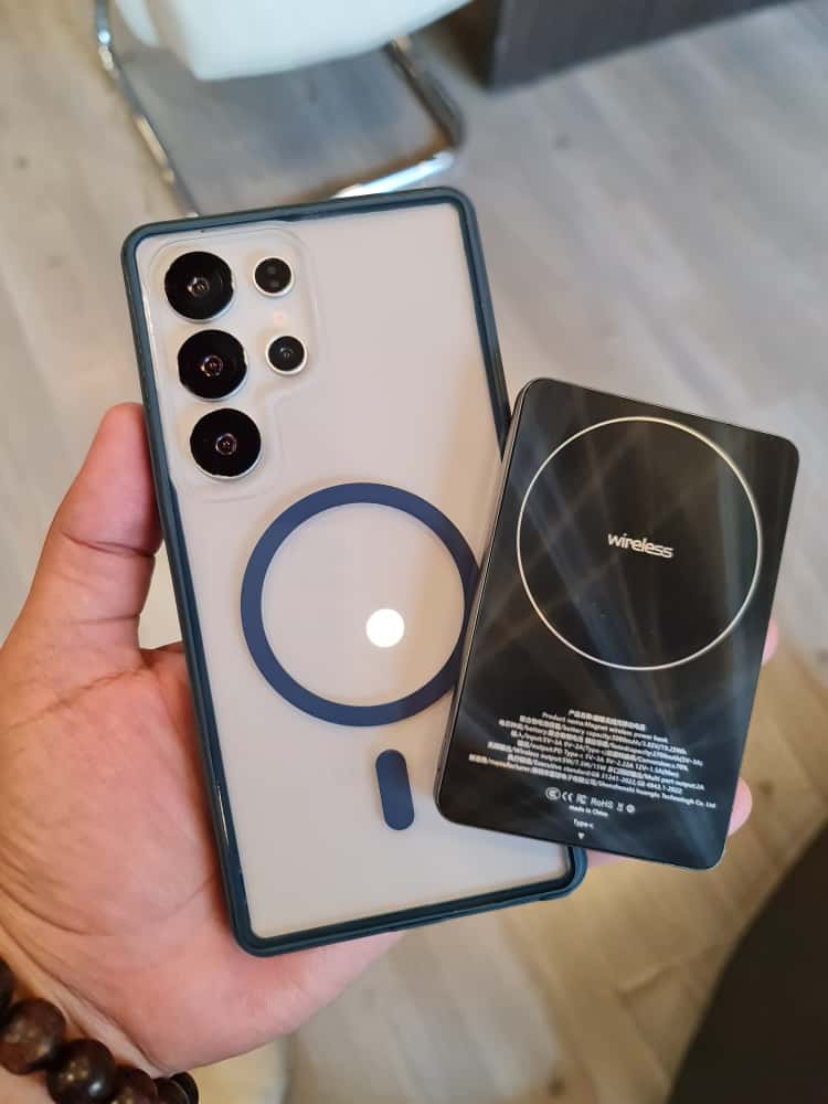 Twin Side Carbon Fiber Magsafe Phone Case For Samsung (Blue)