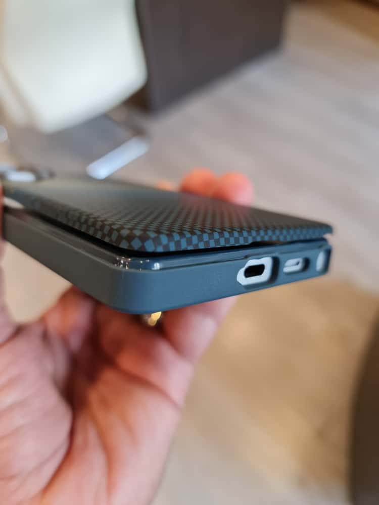 Twin Side Carbon Fiber Magsafe Phone Case For Samsung (Blue)