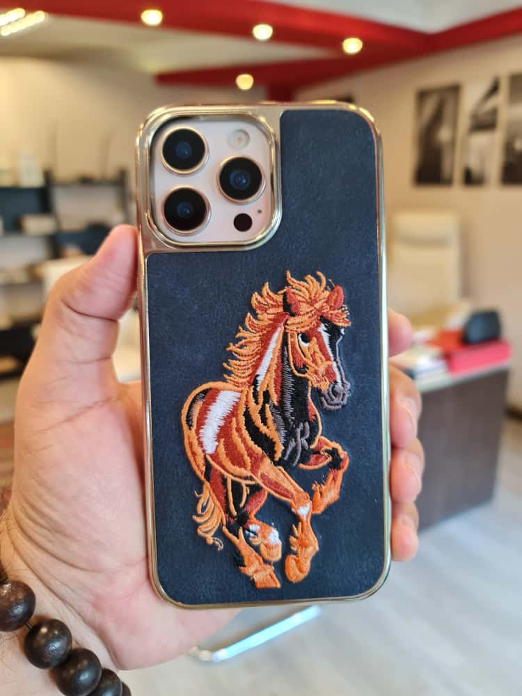 RMBMAX Embroidery Leather Frame Lens Case shape 3