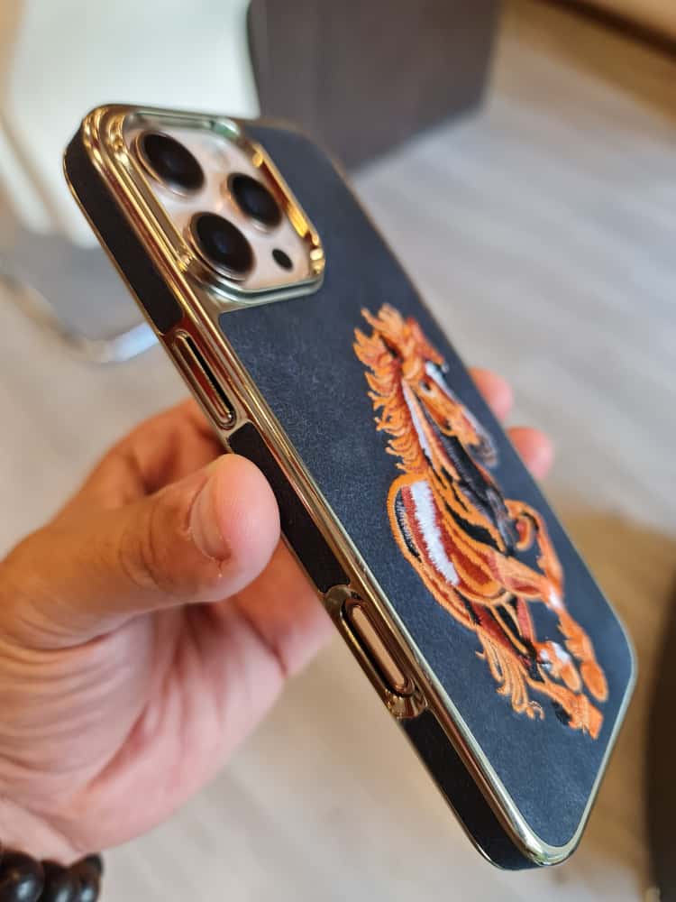 RMBMAX Embroidery Leather Frame Lens Case shape 3