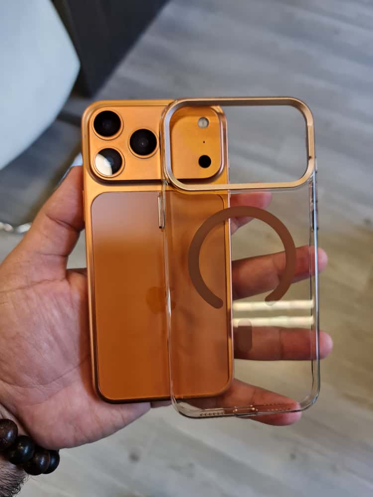 Gorgeous clear glossy case for iPhone (Orange)