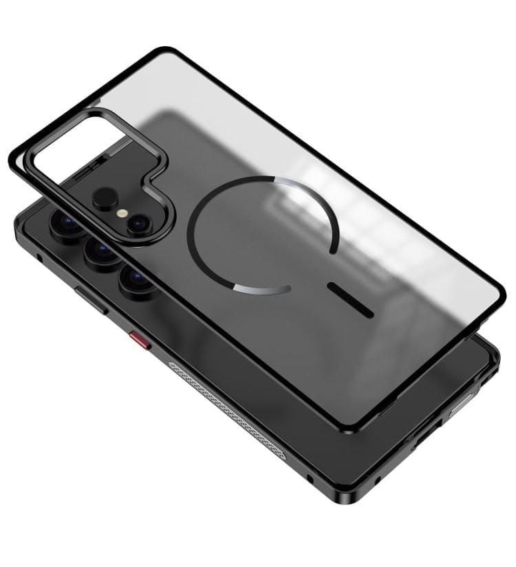 Metal Bumper Frame Frosted PC Back Cover Case For Samsung S26 Ultra