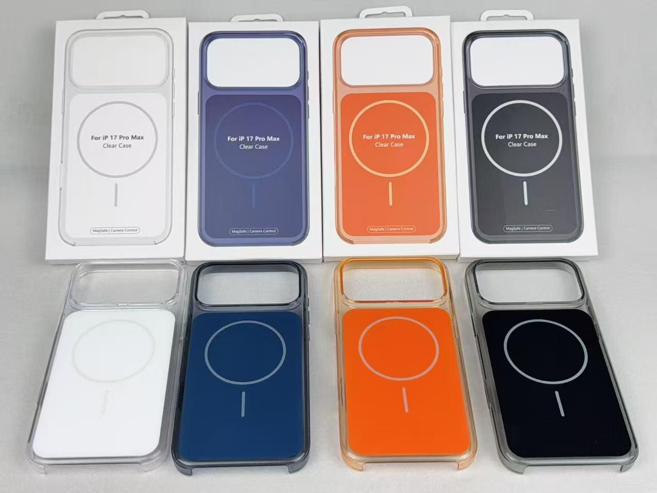 Original Color Design Clear Magnetic Case for iPhone 17 Pro Max (Blue)