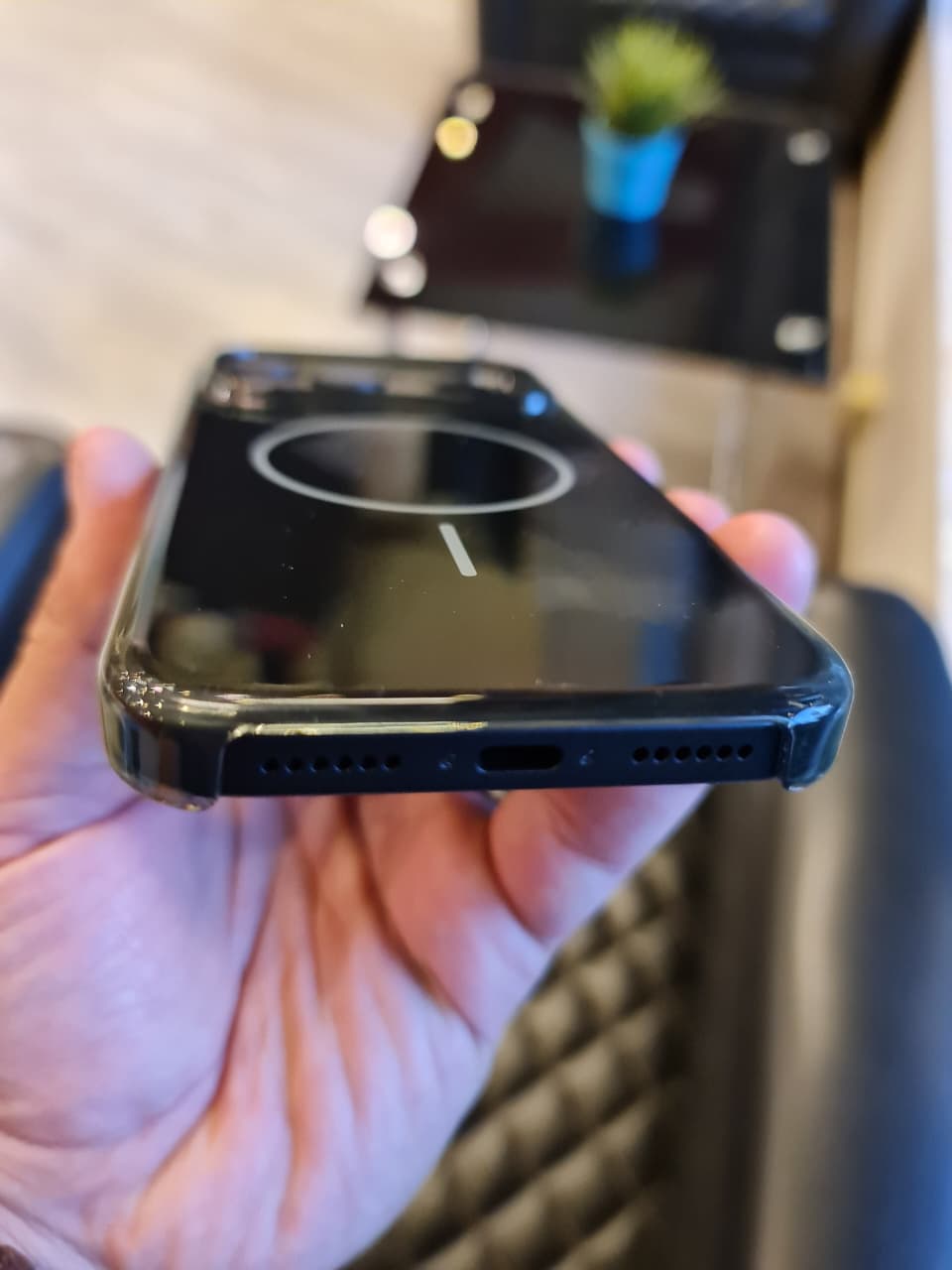 Original Color Design Clear Magnetic Case for iPhone 17 Pro Max (Black)