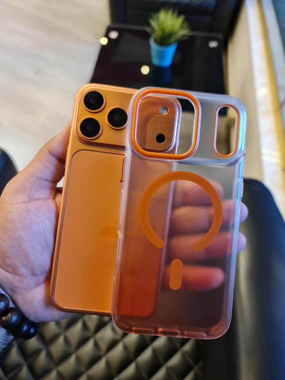 Gradient Color Translucent Magnetic Rugged Phone Case for iPhone 17 Series(Shape1)