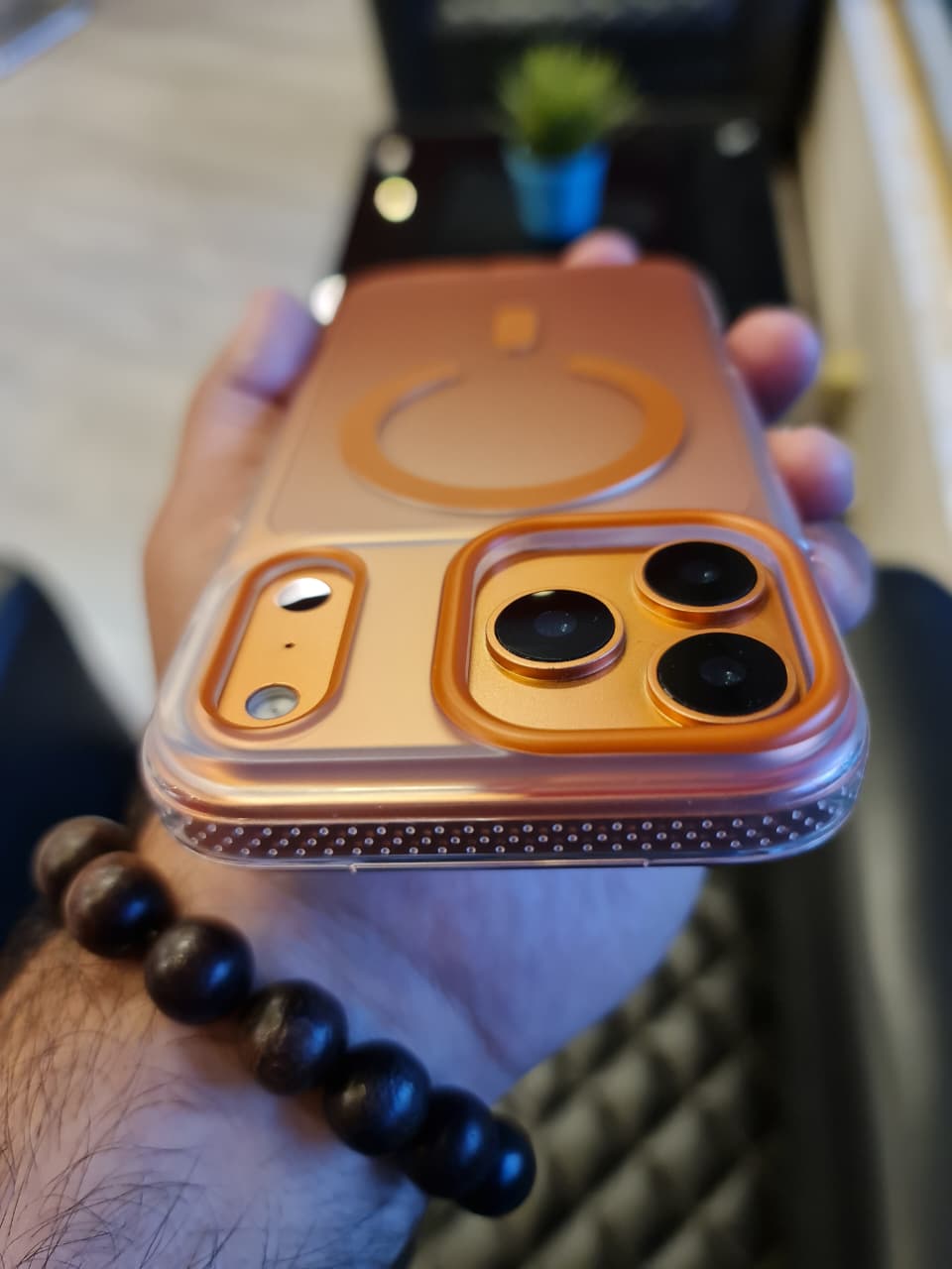 Gradient Color Translucent Magnetic Rugged Phone Case for iPhone 17 Series(Shape1)