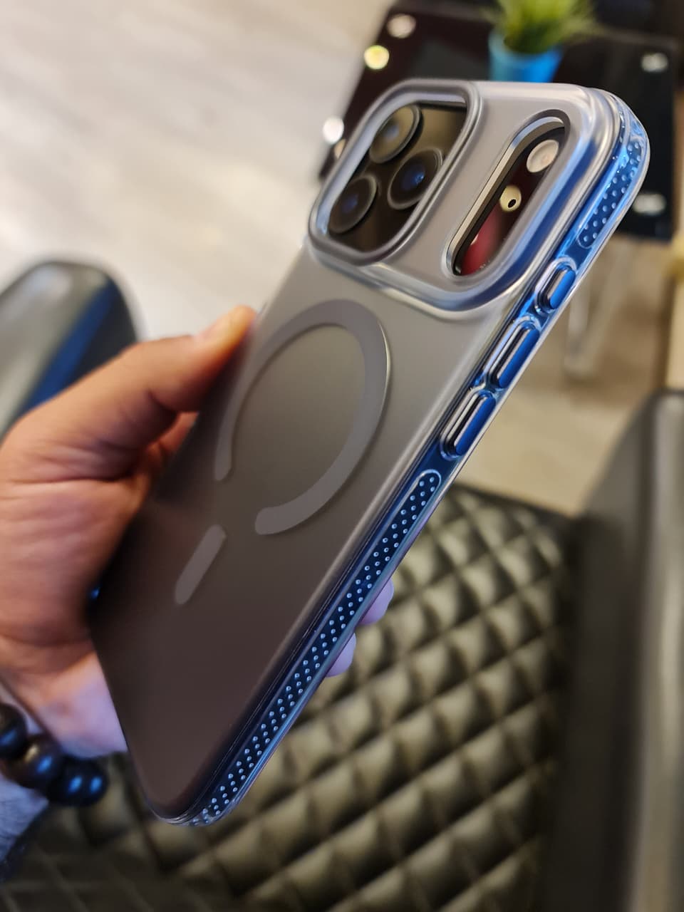 Gradient Color Translucent Magnetic Rugged Phone Case for iPhone 17 Series(Shape 2)