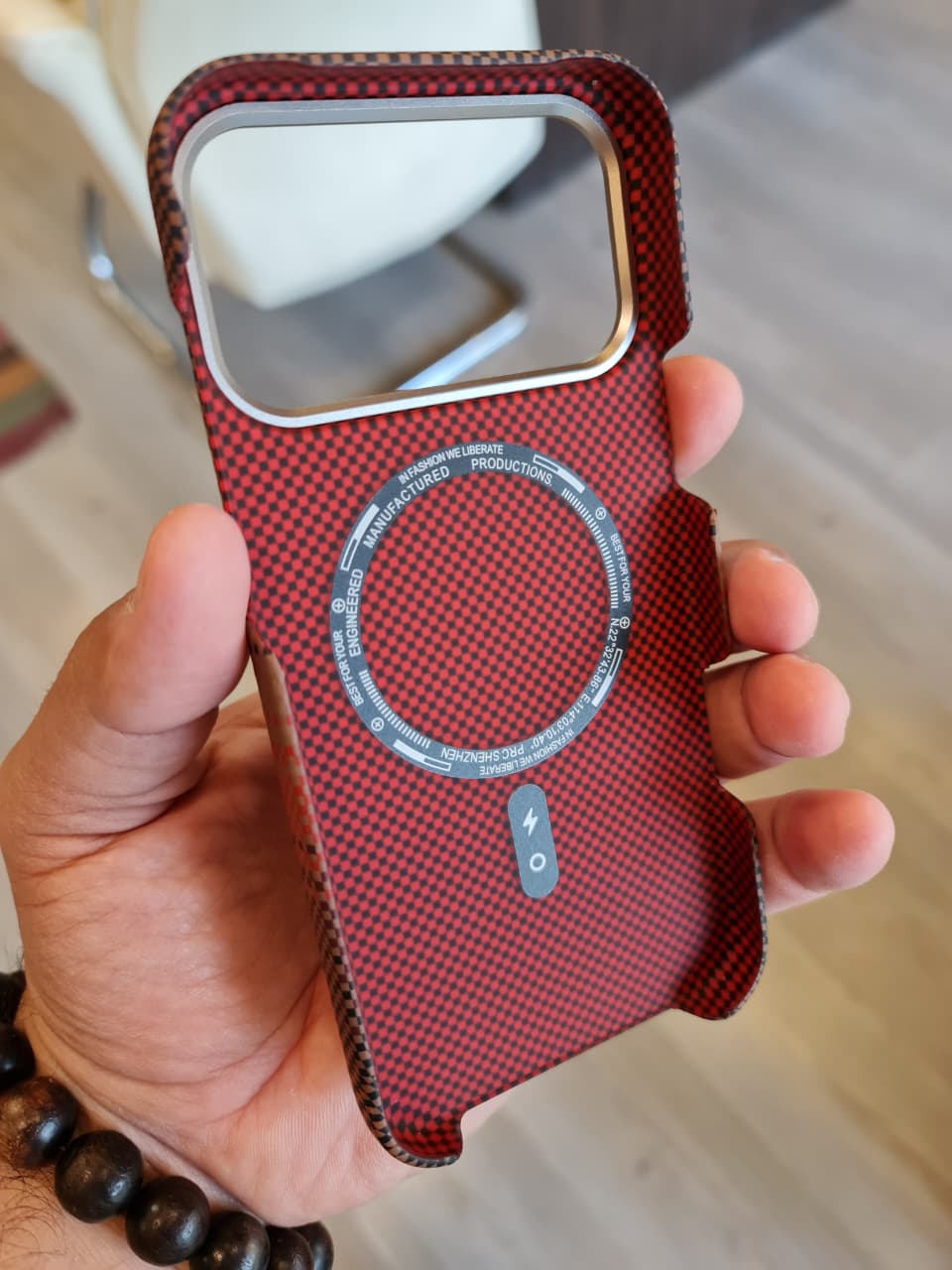 High Quality Carbon Fiber Mobile Phone Case Cover for iPhone(Brown)