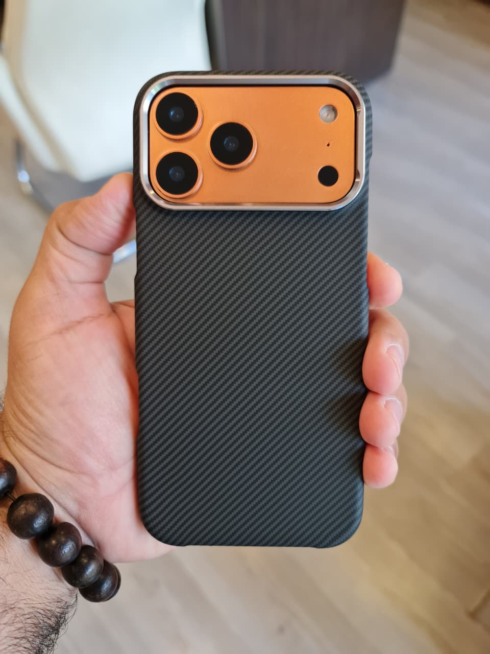 High Quality Carbon Fiber Mobile Phone Case Cover for iPhone(Black)