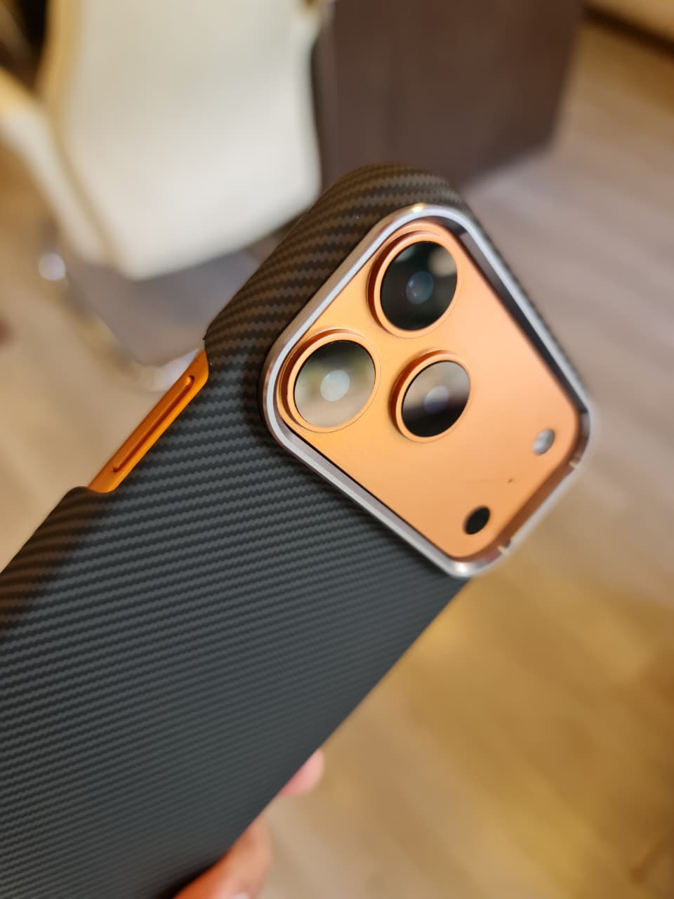 High Quality Carbon Fiber Mobile Phone Case Cover for iPhone(Black)