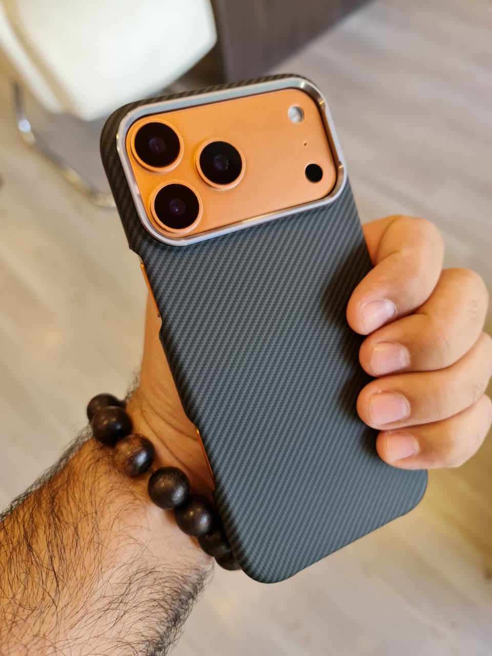 High Quality Carbon Fiber Mobile Phone Case Cover for iPhone(Black)