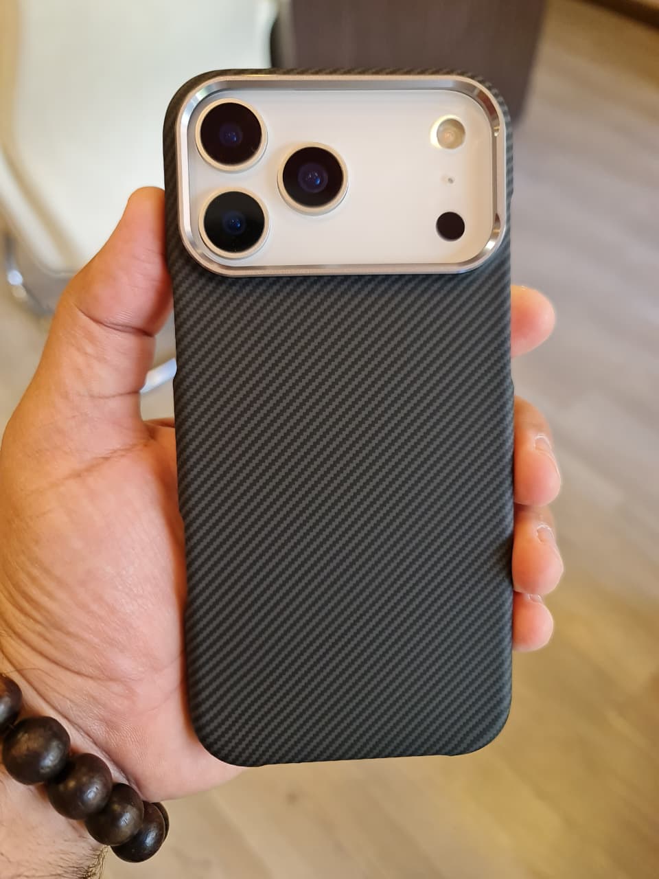 High Quality Carbon Fiber Mobile Phone Case Cover for iPhone(Black)