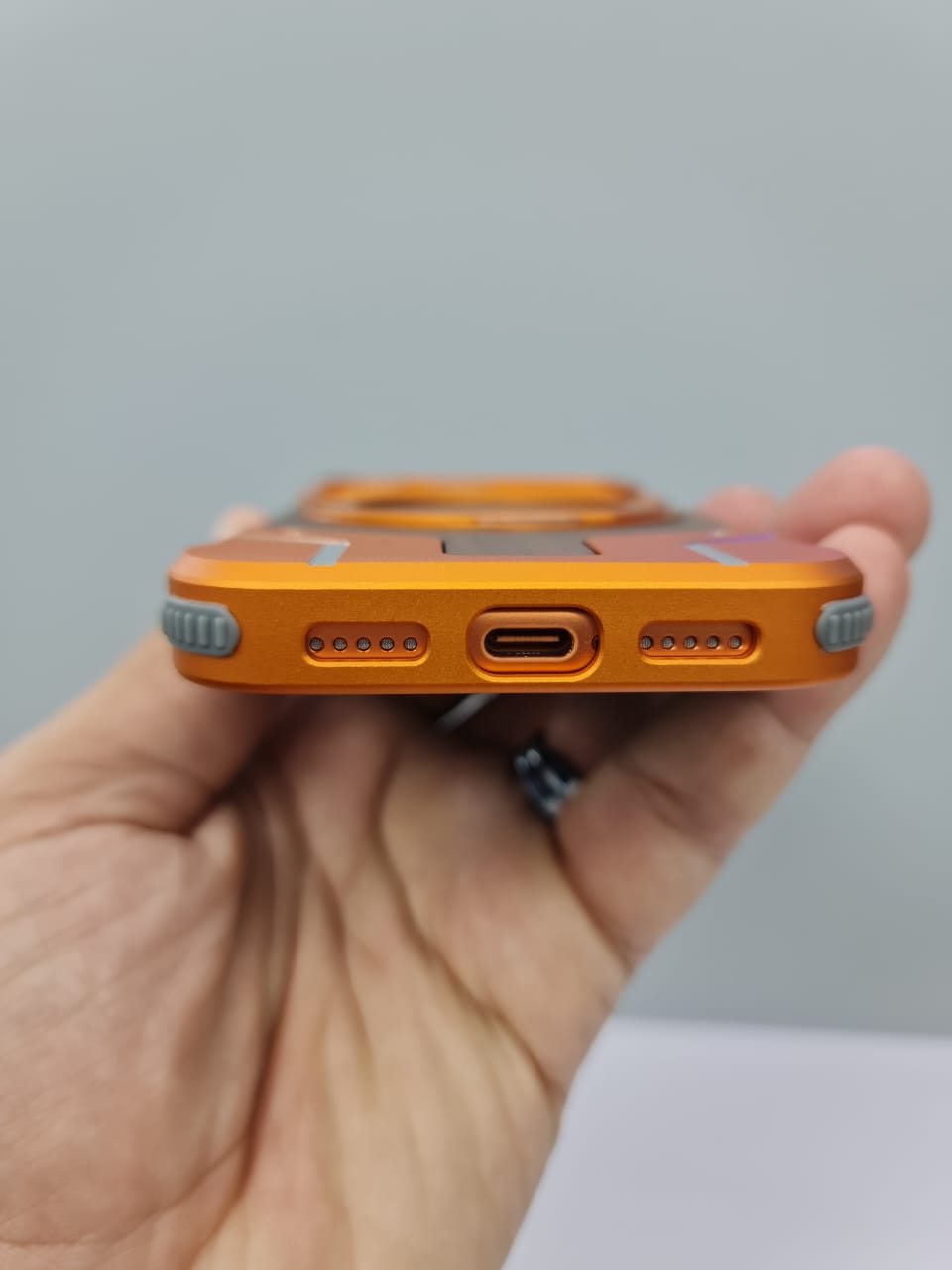 Magnetic Aluminum Metal Frameless Real Wood Case For Iphone 17 Pro max