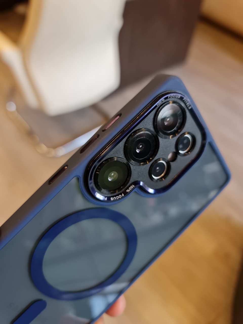 Popular TPU Acrylic Clear Magnetic Phone Case for Samsung