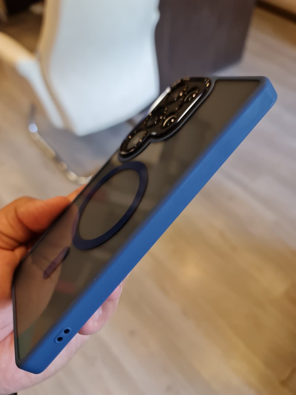 Popular TPU Acrylic Clear Magnetic Phone Case for Samsung