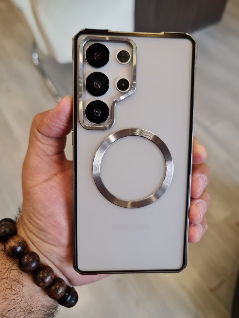 Amazing Metal Bumper Frame Frosted PC Back Cover Case For Samsung