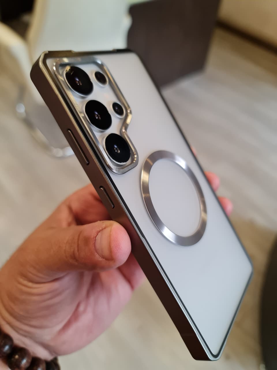 Amazing Metal Bumper Frame Frosted PC Back Cover Case For Samsung