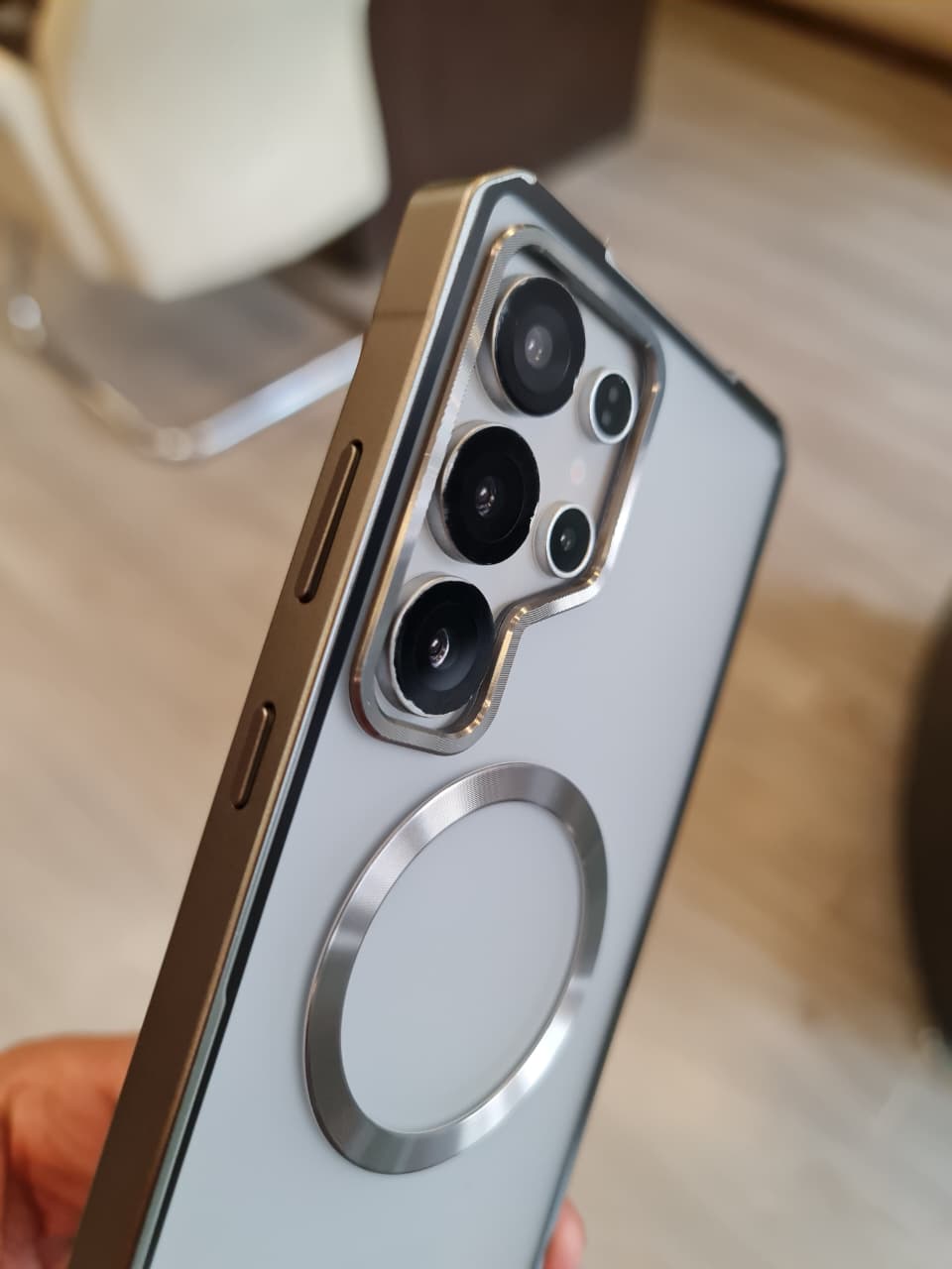 Amazing Metal Bumper Frame Frosted PC Back Cover Case For Samsung