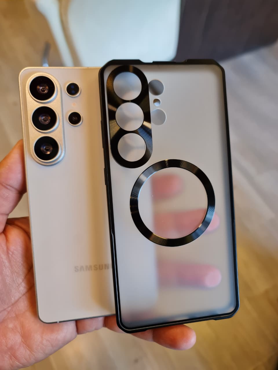 Amazing Metal Bumper Frame Frosted PC Back Cover Case For Samsung S26 Ultra