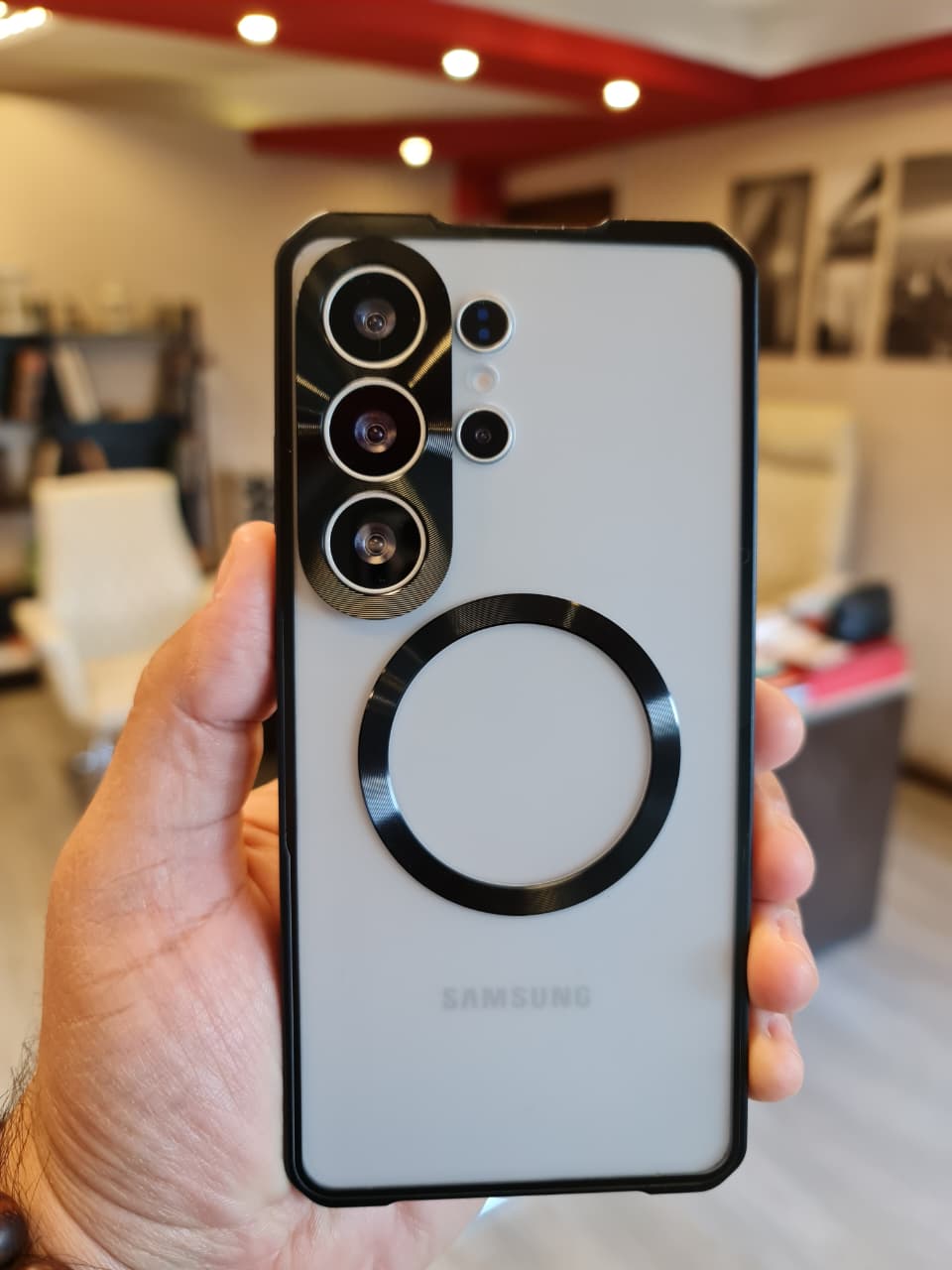 Amazing Metal Bumper Frame Frosted PC Back Cover Case For Samsung S26 Ultra