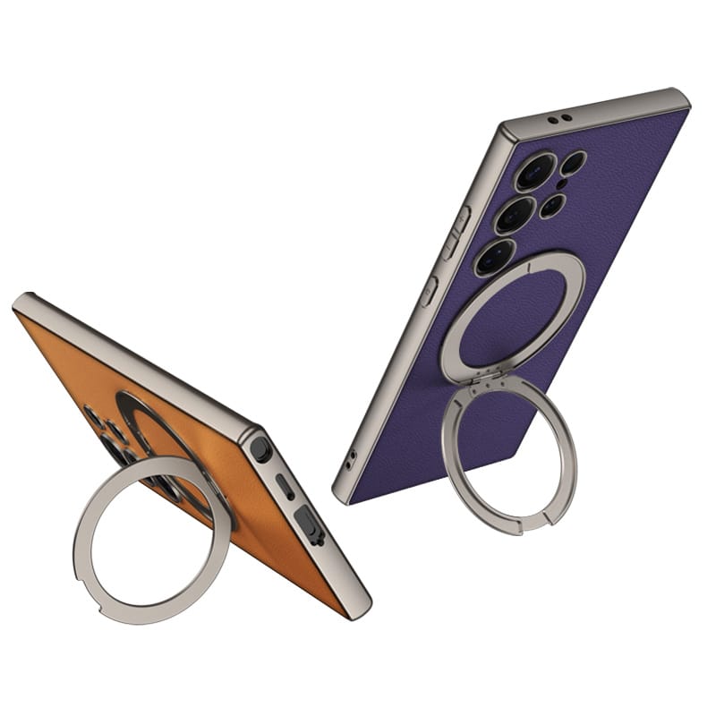 GKK 360° Rotatable Ring Stand Leather Case For Samsung